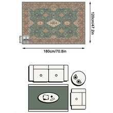 1pc Vintage European-Style Persian Floral Totem Area Rug/Carpet/Door Mat, Moroccan Inspired Faux Wool Rug, Suitable For Bathroom, Kitchen, Entryway, Hallway, Bedside, Living Room, Bedroom, Machine Washable, Home Decor - Multicolor - View 14