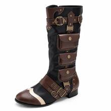 Black Steampunk Burning Carriage Burning Men's Practical Pocket Men's Clothing Boots Have Smaller Leg Circumference, It Is Recommended To Choose A Size Larger - Black - View 4