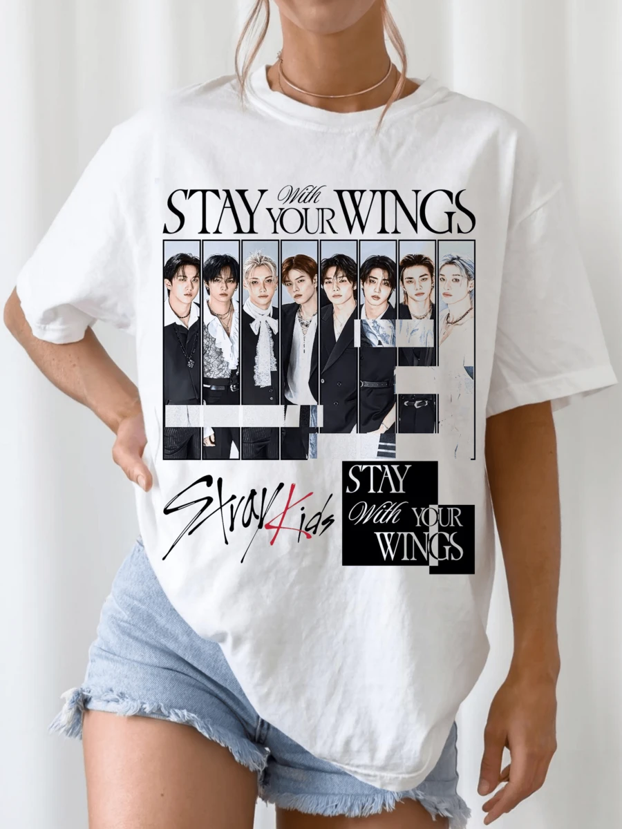 StraySKidsS Stay With Your Wings DominATE World Tour Evil Skzoo Shirt Do It Tee - White - View 1