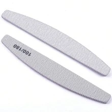 5 piezas/10 piezas Bloques de lijado y pulido en forma de media luna de color gris, lima de uñas de doble cara, herramientas de salón - Multicolor - Ver 12