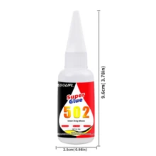 502 Super Glue Instant Quick Drying Cyanoacrylate Adhesive, Strong Bonding For Leather, Rubber, Wood, Metal - 502-m - View 4