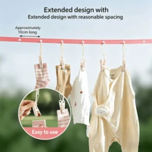 Portable Retractable Clothesline With Windproof Non-Slip Design Heavy Duty Laundry Line For Camping Hiking Backpacking Garden Drying Rope Travel Essential Outdoor Clotheslines Storage - View 1