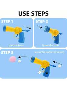 Cat Ball Launcher Toy, Includes 20/50/100 Balls - Interactive Fun - Exercise & Bonding - Ideal For Indoor Play (Random Color Launcher!!) - Multicolor - View 6