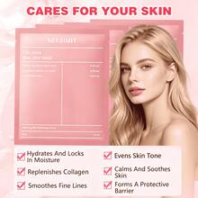 Collagen Hydrating Sheet Mask, Moisturizes, Keeps Skin Hydrated And Plump, Firms The Skin, Brightens The Complexion, Smooths The Skin, Making It Look Younger. Suitable For Daily Use And As A Holiday Gift, Giving Her A Beautiful Face., Hydrating Sheet Mask, Collagen Glow-Up Firming Skin Deep Hydrating Masks For Pore Minimization - Glow Like Glass Skin - Mặt nạ dưỡng da - Xem 8