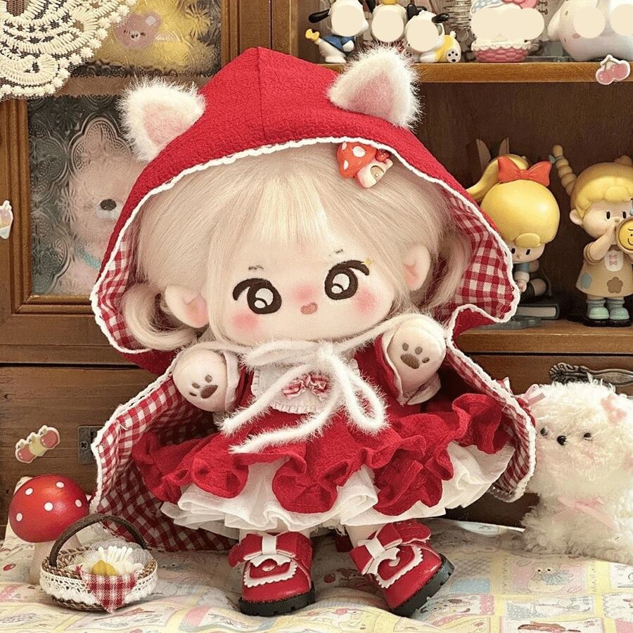 20cm Doll Clothes Set Series, Doll Costume Dress Up, Cute Outfit Set, Doll Accessories, Plush Doll Clothes, Celebrity Doll Outfit, Party Favors, Birthday Gift (Doll Not Included) - Multicolor - View 1