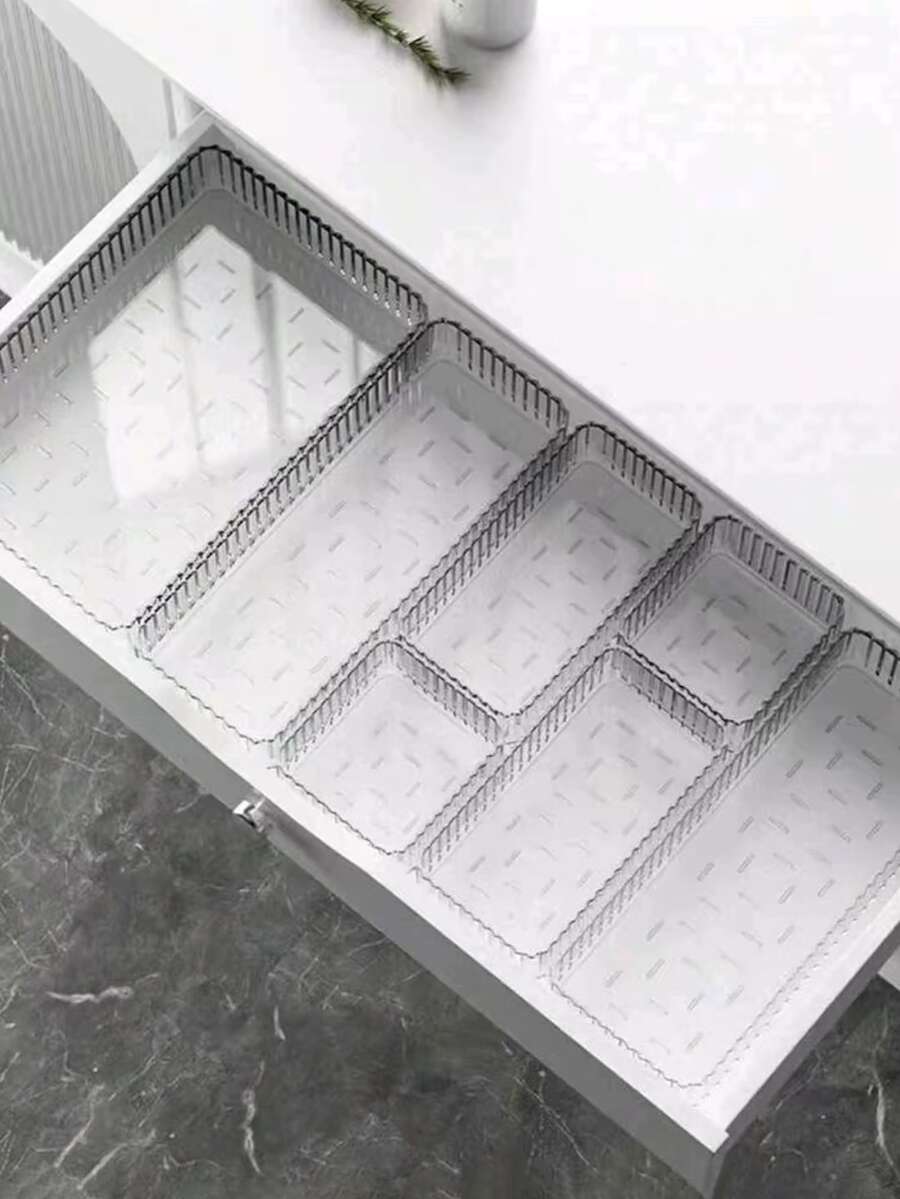 高品質透明桌面化妝品收納盒，適合女孩。可存放化妝刷、口紅、梳子、文具、工具等。適用於度假海灘、浴室、臥室系列收藏，大容量。可用於家居裝飾、返校季、抽屜裝飾、禮物，酷用之選