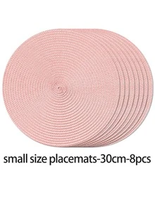 1 Peça Sousplat Trançado à Mão Rosa PP, Porta-Copos de 12 cm, Sousplat Redondo Trançado, Tapete Decorativo, Mais Vendido, Disponível em Várias Cores, Toalha de Mesa, Sousplat Resistente a Rugas, Adequado para Aniversário, Inauguração da Casa, Celebração, Festa Feriado, Reunião Familiar, Etc. (O Tamanho de 38 cm é Adequado para Mesas Grandes, O Tamanho de 30 cm é Adequado para Mesas Pequenas, E Também Há Porta-Copos Fofos de 12 cm Disponíveis.) - Rosa Bebê - Visão 19
