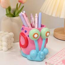 SpongeBob SquarePants 1 Stück Quadrathose Gary Schnecke Stifthalter, Plastik Cartoon Stifteorganizer, Stiftbecher, Büro Schreibtischzubehör, Make-up Pinselhalter, Heim Arbeitsplatz Dekoration, Tischorganizer, Neuheit Raumakzent, Geschenk für Fans - Verschiedenfarbig - Übersicht 4