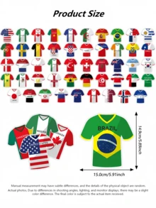 49 piezas Guirnalda de Banderas Nacionales de Fútbol, Banderas Internacionales de Países para Fiesta Temática de Deportes, Evento y Celebración al Aire Libre, Fans de Fútbol, Decoración de Competencia Deportiva (Excluyendo los Primeros 48 Equipos) - Bandera de la Copa del Mundo - Ver 10
