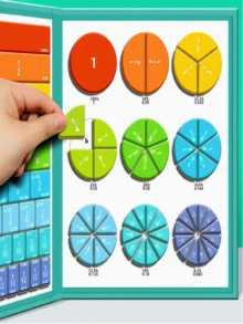 Fraction Learning Spinner | Numerator And Denominator Math Toy, Visual Fraction Teaching, Elementary Math Teaching Aid, Math Cognitive Learning Material, Suitable For Home And Classroom Learning, Learning Assistance Tool - Scoreboard - View 3