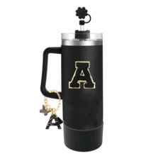 A-Z 4件組 30-40盎司杯子配件套組－配件套組，A字母吊飾、A水杯矽膠保護底座、A水杯字母貼紙，日常節日驚喜禮物（不含杯子） - 黑色 - 查看 3
