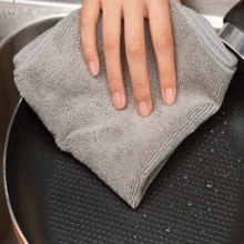 Bộ khăn lau màu xám, siêu mềm, nhanh khô và thấm hút tốt, dùng cho nhà bếp, phòng tắm, nhà cửa và đồ dùng gia đình. - xám - Xem 4