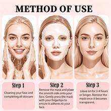Collagen Hydrating Sheet Mask, Moisturizes, Keeps Skin Hydrated And Plump, Firms The Skin, Brightens The Complexion, Smooths The Skin, Making It Look Younger. Suitable For Daily Use And As A Holiday Gift, Giving Her A Beautiful Face., Hydrating Sheet Mask, Collagen Glow-Up Firming Skin Deep Hydrating Masks For Pore Minimization - Glow Like Glass Skin - Mặt nạ dưỡng da - Xem 10