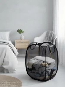 1pc Minimalist Foldable Laundry Basket, Large 36 X 36 X 58cm Portable Home Bedroom Bathroom Storage Basket - Multicolor - View 8