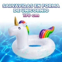 Flotador Inflable para Piscina de Unicornio - Blanco - Ver 7
