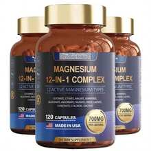 Magnesium 12-In-1 Complex 700mg – 3-Pack – High Absorption With 4 Types Of Magnesium – Bone, Muscle & Energy Support – Non-GMO – Best Value Bundle – Limited Time Offer - 單包 - View 1