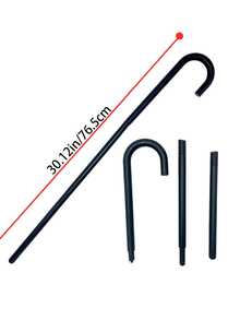 1pc Universal Black Detachable Splicing Design Plastic Material Lightweight Non-Slip Simple Style Assembled Cane, For Halloween Cosplay/ Film And Television Prop Costume Accessories - Multicolor - View 18