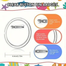 5/8/20/30Pcs DIY Acrylic Button Badge Making Kit, Transparent Handmade Badge Button Photo Craft Supplies - White - View 13