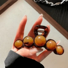 1 chiếc kẹp tóc thời trang cỡ lớn đính ngọc trai giả, kiểu dáng tối giản, thanh lịch, chất liệu acrylic, thích hợp cho tiệc tùng, đi làm, phối đồ, phụ kiện tóc mùa đông, kẹp tóc thanh lịch cho trang phục mùa hè. - Cà phê - Xem 14