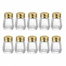 0.5oz Mini Clear Glass Spice Jars, Small Transparent Salt And Pepper Shakers, Glass Seasoning Bottles, Suitable For Home, Wedding, Camping, RV, Beach Vacation - Gold - View 9