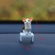 1-5pcs Cute Puppy Desktop Computer Decor, Vivid Posture, Exquisite & Compact, Resin Material, Can Decorate Monitor, Office Desk, Fish Tank, Also A Special Gift - Multicolor - View 9