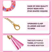 Juego de 4 accesorios para taza, excluyendo la taza (30-40oz) - El juego de accesorios incluye: 1 tapa para pajita, 1 dije con letra, 1 base de silicona para taza, 1 pegatina con letra, regalo sorpresa diario y festivo (taza no incluida) - Rosa Fucsia - Ver 5