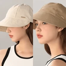 Women's Lightweight Foldable Baseball Cap Sun Hat, Adjustable Wide Brim, Versatile Casual Fashion Accessory For Spring/Summer - Multicolor - View 10