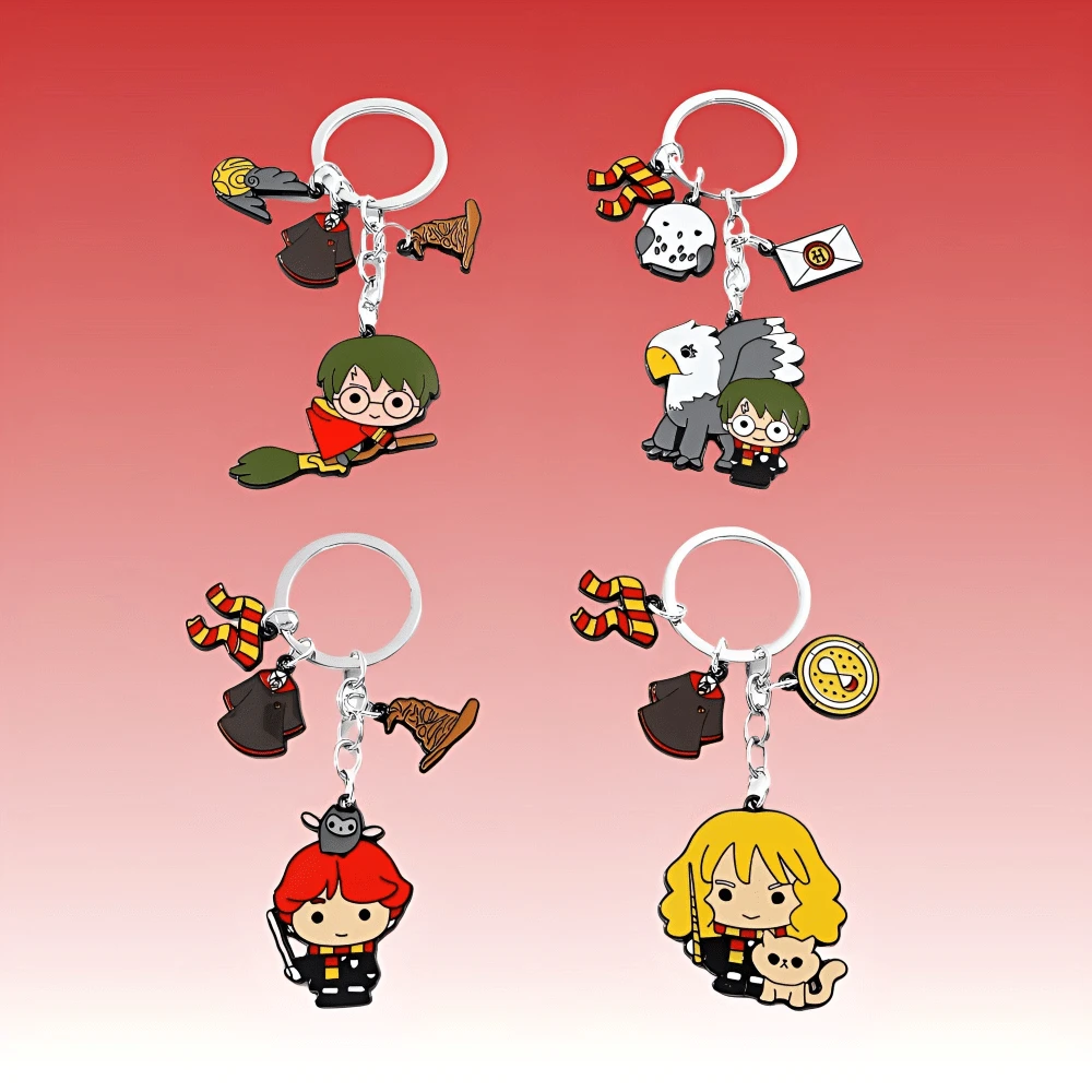Warner Bros 1pc Authentic Harry Potter Series Cartoon Keychain, Cartoon Anime Character Keychain, Fashion Backpack Pendant Charm, Collectible Enthusiast, Perfect Birthday Gift - Party Gift - Holiday Gift - Back To School Gift (Random Style And Color) - Multicolor - View 1