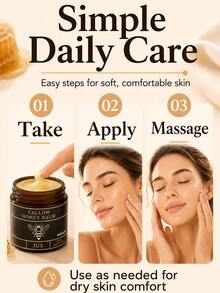 Beef Tallow Honey Balm, Moisturizing Skin Care Balm With Olive Oil And Glycerin For Dry Skin And Smooth Feel - Kem dưỡng ẩm mật ong - Xem 6