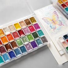 36 Color Metallic Paint Palette For Artists|Soft Pearl Tones To Bold Shine Elevate Creations With New Layers Of Bright Luminosity - Sets - View 4