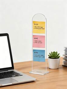 Detachable Transparent Acrylic Memo Board With Stand, Suitable For Computer Screens, Message Boards And Office Desks, Available In 2 Colors, Suitable For Back To School Season - Multicolor - View 7