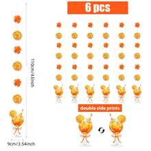 1 Set Aperol Orange Decorative Wreath Banner Sparkling Wall Decoration, Suitable For Birthdays, Bachelorette Parties, Summer Parties, Bachelorette Parties, Carnivals, And July Christmas - E - View 6