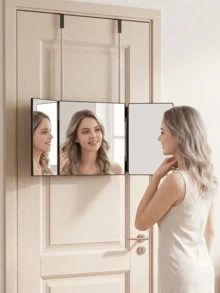 Espejo de Cuidado Personal Ajustable 360° en 3 Direcciones - Vidrio Anti-Empañamiento de Alta Definición, Diseño Plegable Portátil, Adecuado para el Hogar, Viajes, Gimnasio y Salón de Belleza - Perfecto para Afeitado de Hombres, Peinado de Mujeres, Maquillaje, Estudiantes y Profesionales - Ahorro de Espacio, Decoración de Baño y Asistente de Almacenamiento de Cuidado Personal, Asequible, Regalo de Navidad, Cosméticos, Herramientas de Maquillaje, Económico, Regalo, Regalo para Mujeres, Regalo de Navidad - Multicolor - Ver 10
