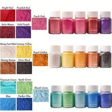 Set de 5 botellas de pigmentos en polvo de mica fina, colores multiusos ligeros adecuados para hacer jabón, teñir resina, elaborar velas, manualidades DIY y joyería - Tipo A - Ver 2