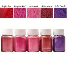 Set de 5 botellas de pigmentos en polvo de mica fina, colores multiusos ligeros adecuados para hacer jabón, teñir resina, elaborar velas, manualidades DIY y joyería - Tipo A - Ver 11