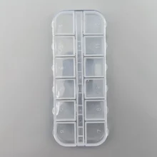 2/3/4/5Pcs Transparent Geometric Nail Art Storage Box, Assemblable And Detachable Plastic Box, Nail Art Dried Flower Organizer, Anti-Drop Rectangular Jewelry Storage Box - Multicolor - View 4