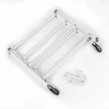 5M Clothes Airer Utility Caravan Towel Clothes Drying Rack Hanger Compact - Black - View 2