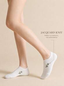 10 đôi tất vô hình họa tiết jacquard dễ thương, nhẹ, thoáng khí, cổ thấp dành cho nữ. - Nhiều màu - Xem 2