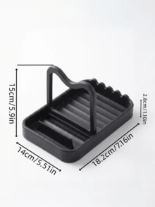 Multifunctional Pot Lid Holder Rack Keeps Countertop Dry Anti Rust Spoon Rest Stovetop And Kitchen Counter Kitchen And Apartment Easy To Clean Heat Resistant Pot Lid Rest Clever Storage Solution Aesthetic Kitchen Decor Housewarming Gift - Multicolor - View 4