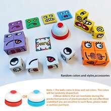 Face-Changing Expression Building Blocks, Portable Expression Matching Puzzle With Bell, Parent-Child Interactive Educational Brain Game, Indoor Home Entertainment Sensory Learning Toy, Children's Birthday School Holiday Gift - Multicolor - View 14