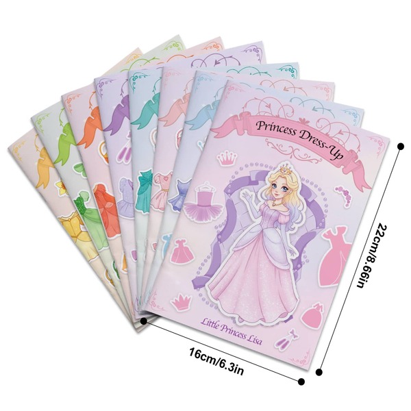 Girls Princess Dress-Up Sticker Game, Character Styling Matching Game With Dreamy Outfits And Interactive Reading Theme