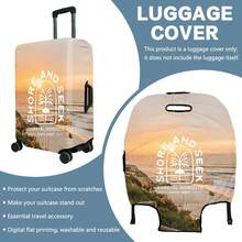 1件夏季风景图案平纹行李箱保护套（不含行李箱），适用于20-28英寸行李箱，采用厚实优质面料制成，旅行必备配件 - 彩色 - 查看 26