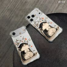 Phone Case With A Pattern Of A Black And White Kitten With Its Eyes Closed, In Someone's Arms. Compatible With IPhone 17, 16, 15, 14, 13, 12, 11 Pro Max, Plus, S And A,  And . Lightweight, Non-Slip, And Shockproof Design. - 無色 - 查看 6