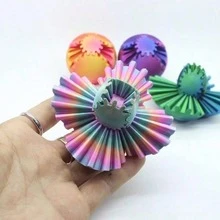 50pcs Colorful Cool Gear Spinner Fidget Toys, 3D Printed Magic Sphere Cube Shape, Gradient Texture Appealing, Thickened One-Piece Material Durable, Smooth Gear Rotation, Finger Spinner For Stress Relief, Puzzle Toy For Adults & Students - Multicolor - View 9
