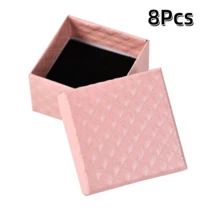 1 pieza/2/5/8/10/12Pcs-Caja de Joyas, Caja de Embalaje de Joyas con Patrón de Diamante, Caja de Collar de Plata, Caja de Almacenamiento de Anillos y Pendientes Caja Pequeña a Cuadros Negros - Multicolor - Ver 22
