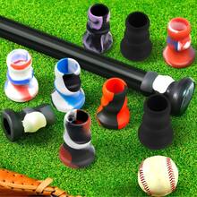 2 piezas de fundas de silicona antideslizantes y amortiguadoras de golpes para el mango de bates de béisbol, cubiertas de agarre de repuesto cómodas para bates de béisbol/sóftbol, colores aleatorios surtidos - Color Aleatorio - Ver 6