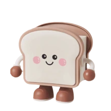 Soporte de bolígrafo de plástico duradero con diseño de pan/galleta, contenedor de bolígrafos de gran capacidad, organizador de escritorio, regalo - Multicolor - Ver 15