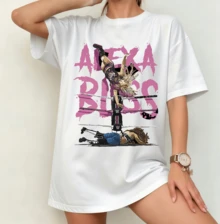 Alexa Bliss Wrestling T-Shirt | Gender-Neutral Oversized Wrestling Fan Shirt White - White - View 6