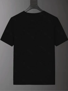 Casual Sports T-Shirt, New Model - 黑色 - 查看 2