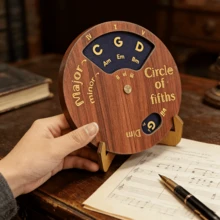 5-Degree Wooden Music Theory Learning Tool, Guitar & Piano Chord Diagram, Educational Gift, Home Decor, Practice Aid - Multicolor - View 5